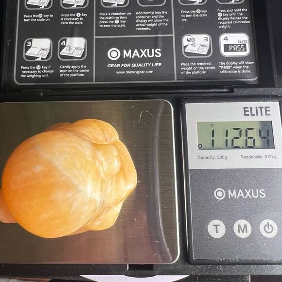 Yellow Calcite Crystal Ghost Carving‎ - Picture 12 of 13